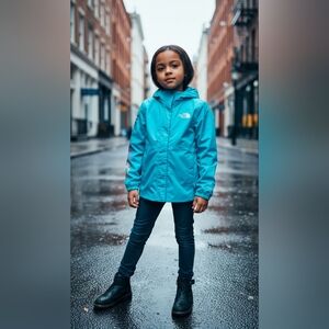 The North Face Turquoise Kids' Rain Jacket Girls Size 12